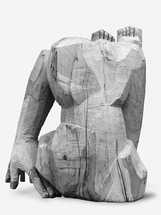 Agnes Keil, ohne Titel, Ansicht 1, Buche, 2010, Höhe 104cm